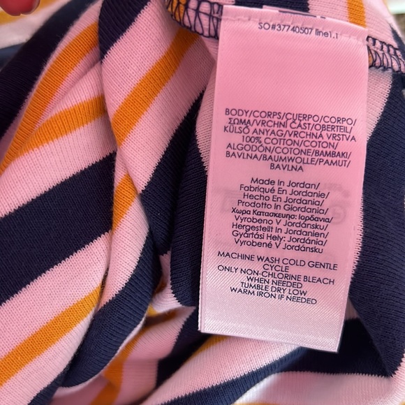 Chaps Blue Yellow and White Striped Sleeveless Lace Up Front Maxi dress Size L - Picture 7 of 9